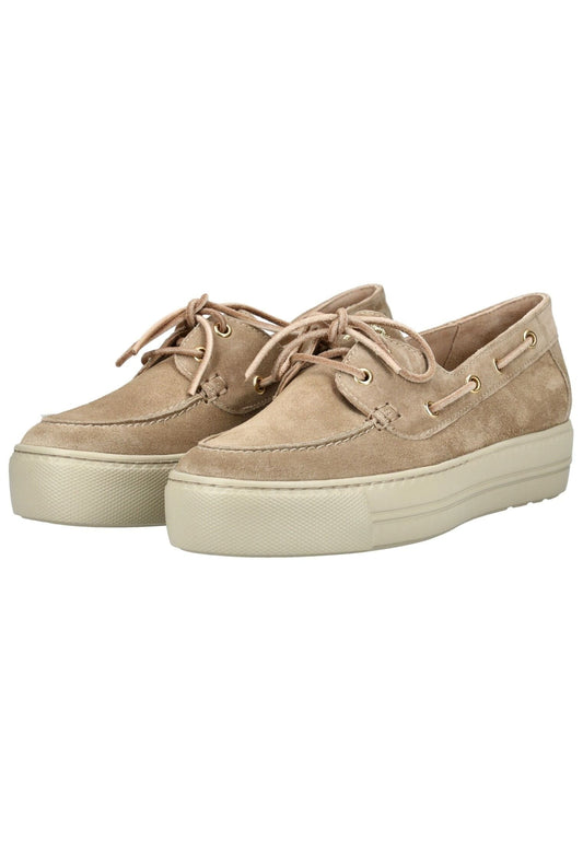 Paul Green Halbschuhe Veloursleder Beige