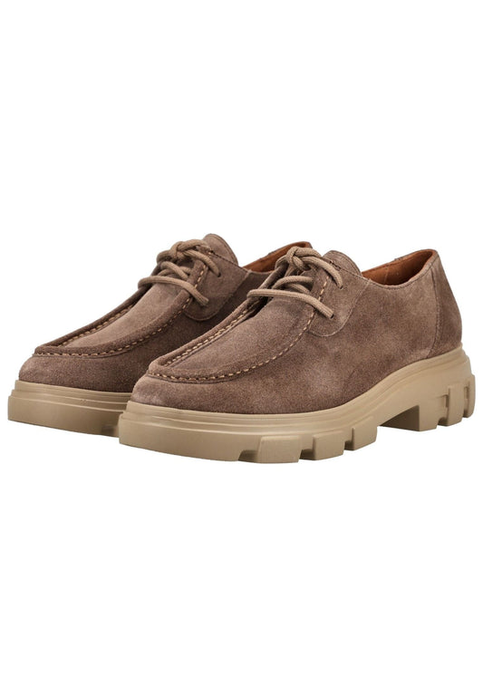 Paul Green Halbschuhe Veloursleder Braun
