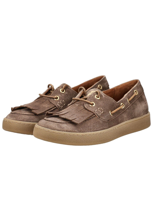 Paul Green Halbschuhe Veloursleder Braun