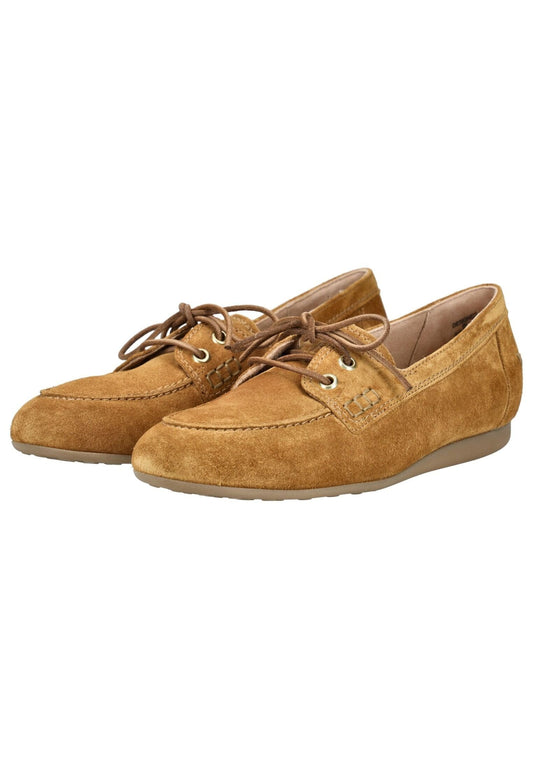 Paul Green Halbschuhe Veloursleder Camel