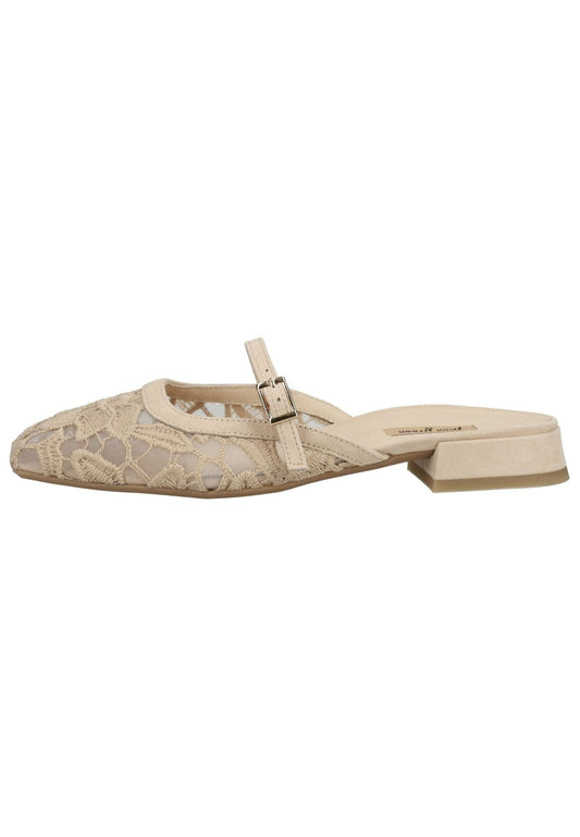 Paul Green Pantoletten Leder/Textil Beige