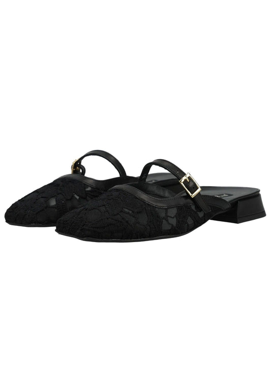 Paul Green Pantoletten Leder/Textil Black
