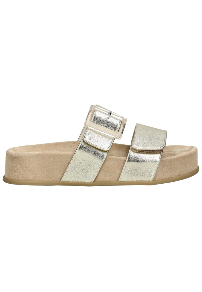 Paul Green Pantoletten Lederimitat Platin