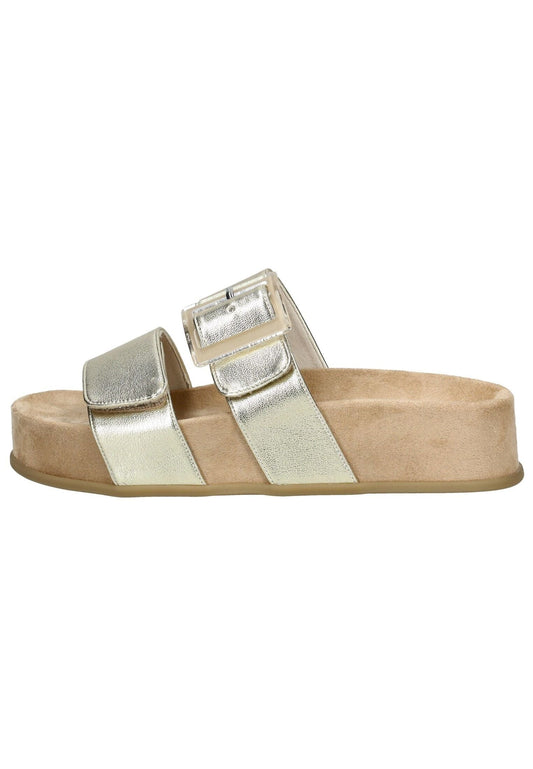 Paul Green Pantoletten Lederimitat Platin