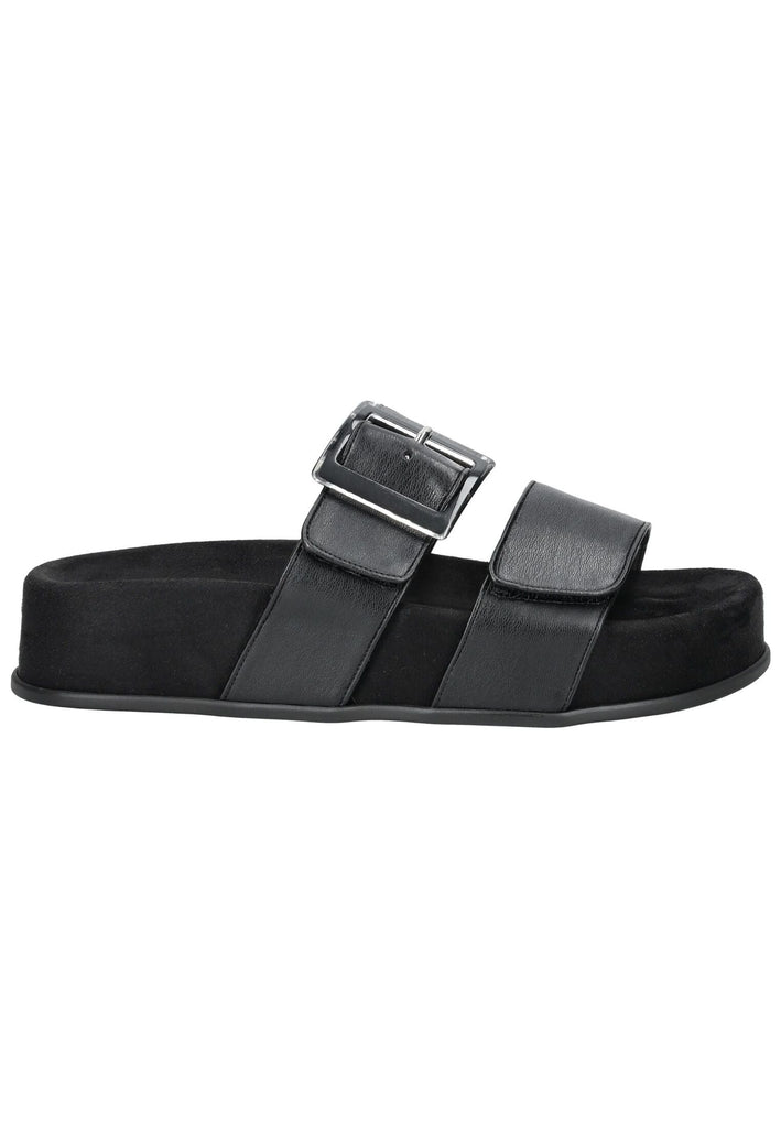 Paul Green Pantoletten Lederimitat Schwarz