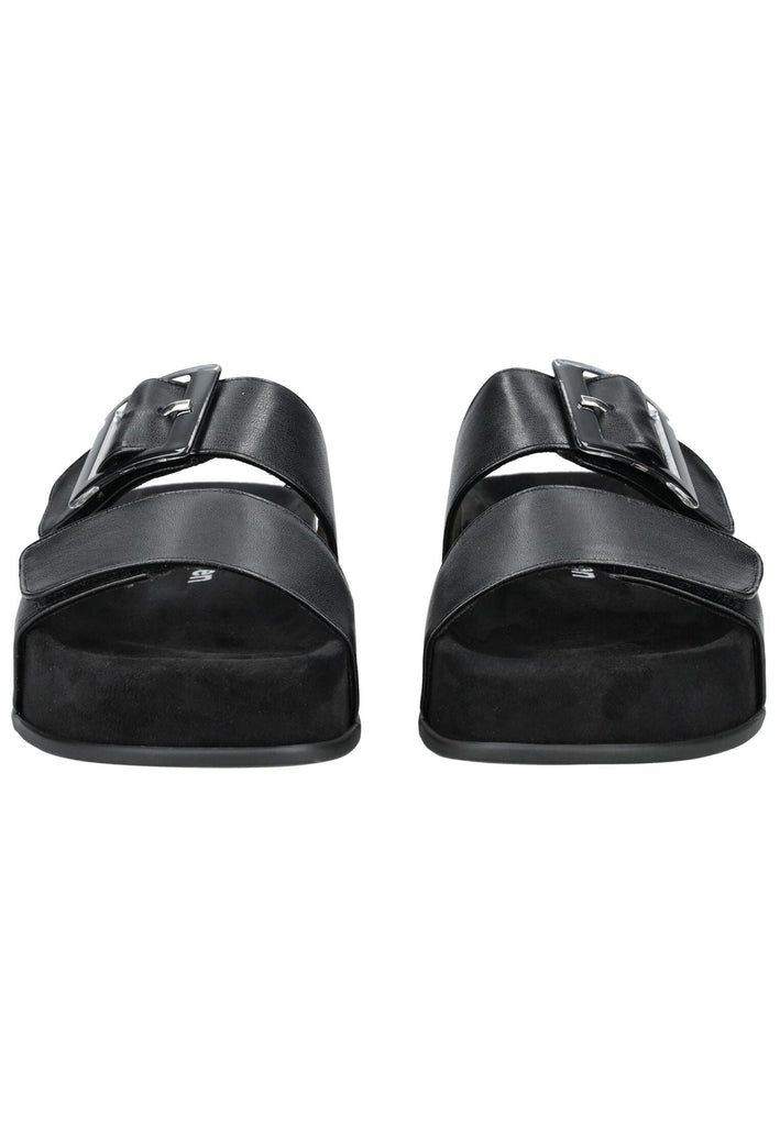 Paul Green Pantoletten Lederimitat Schwarz