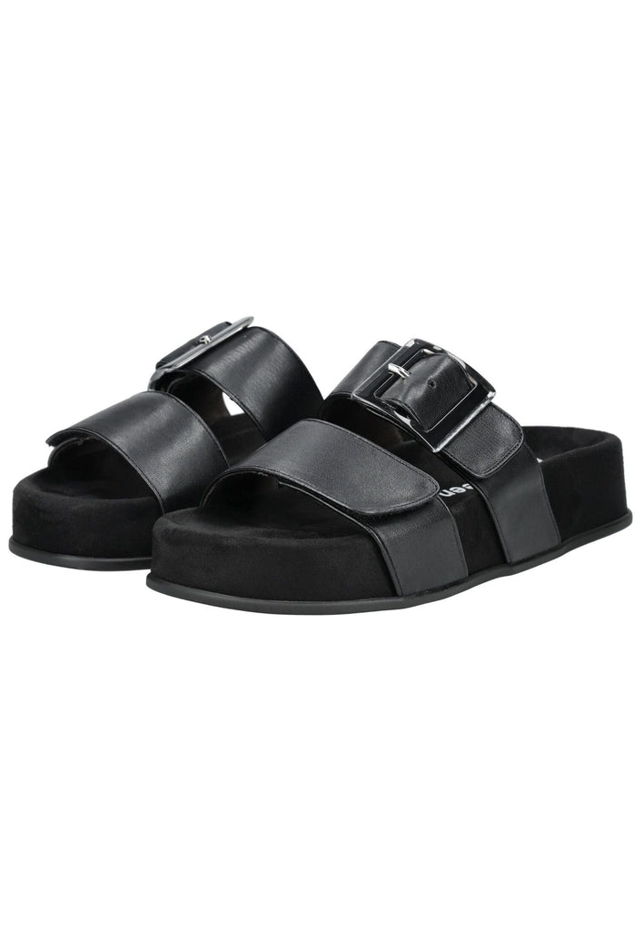 Paul Green Pantoletten Lederimitat Schwarz