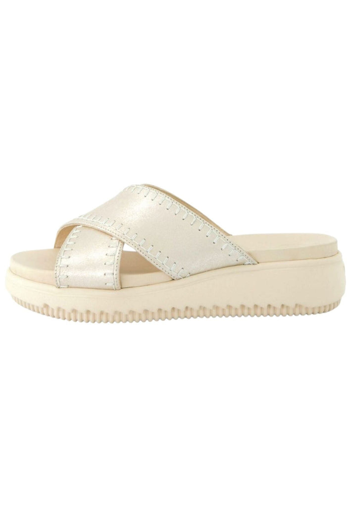 Pantoletten Paul Green Pantoletten Leder Platin