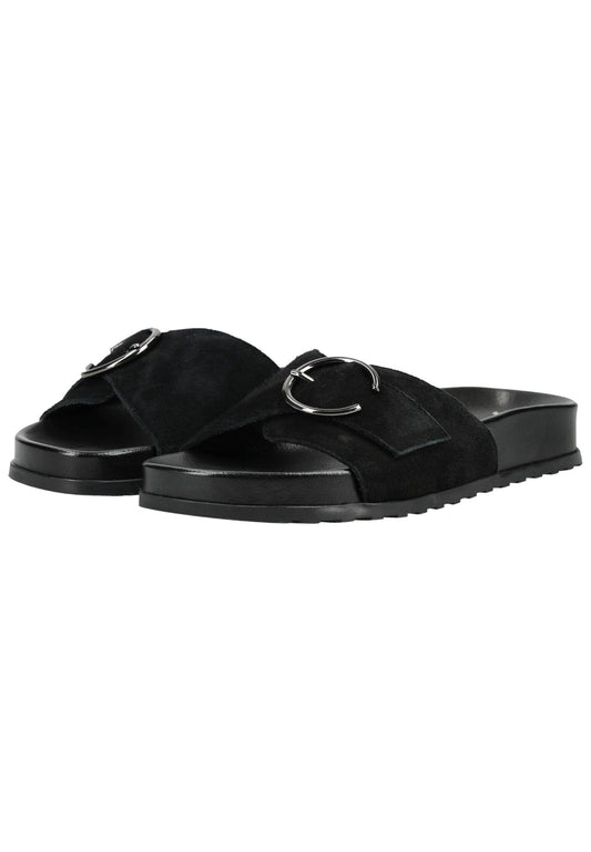 Paul Green Pantoletten Veloursleder Black