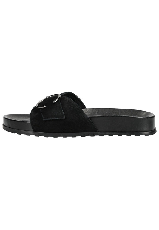 Paul Green Pantoletten Veloursleder Black