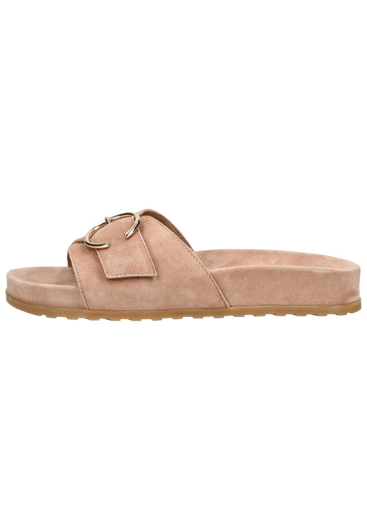 Paul Green Pantoletten Veloursleder Braun/Rosa