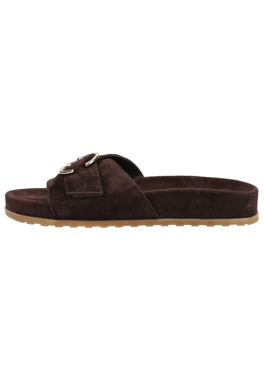 Paul Green Pantoletten Veloursleder Mocca