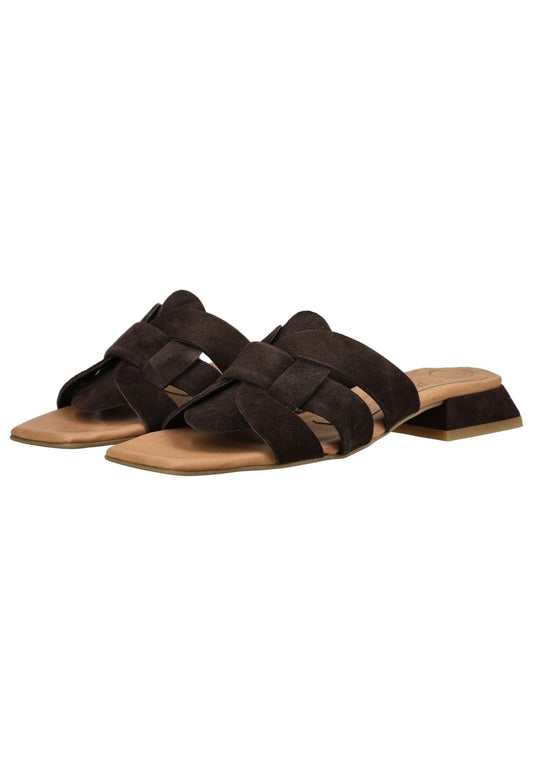 Paul Green Pantoletten Veloursleder Moro