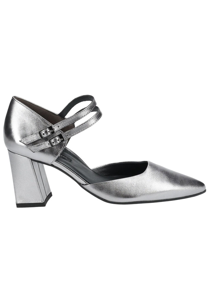 Paul Green Pumps Leder Metallic Silver