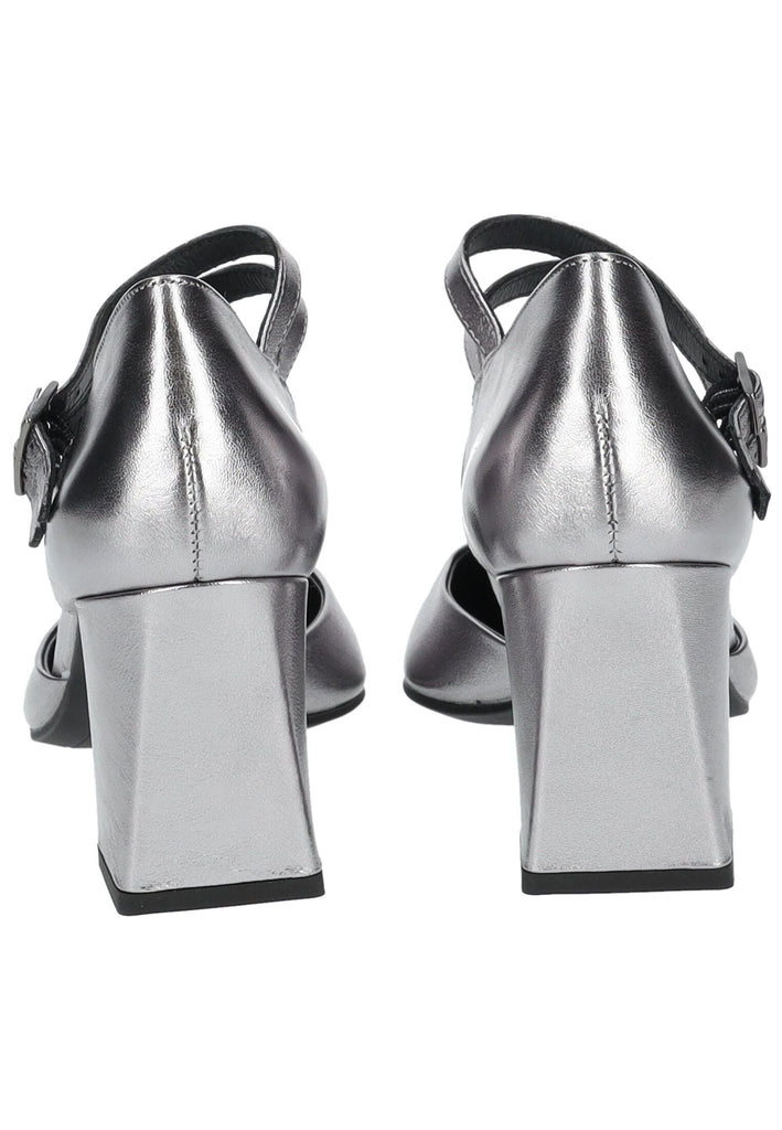 Paul Green Pumps Leder Metallic Silver