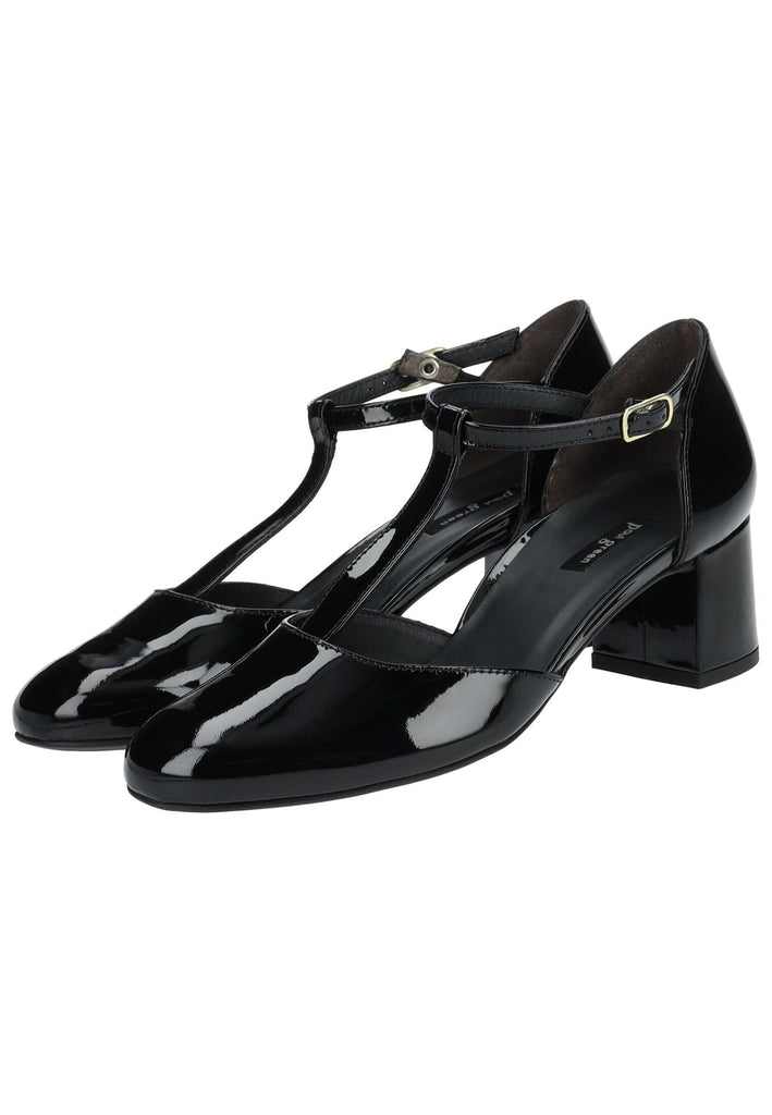 Paul Green Pumps Lederimitat Schwarz Lack