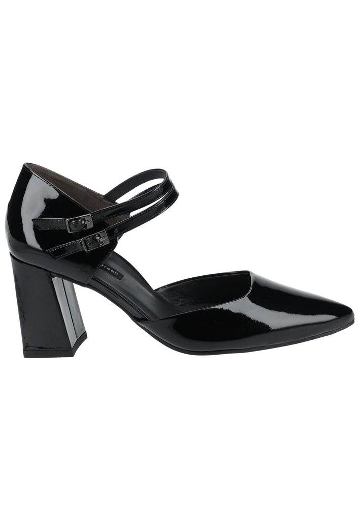 Paul Green Pumps Lederimitat Schwarz Lack