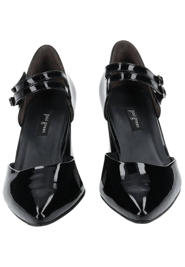 Paul Green Pumps Lederimitat Schwarz Lack
