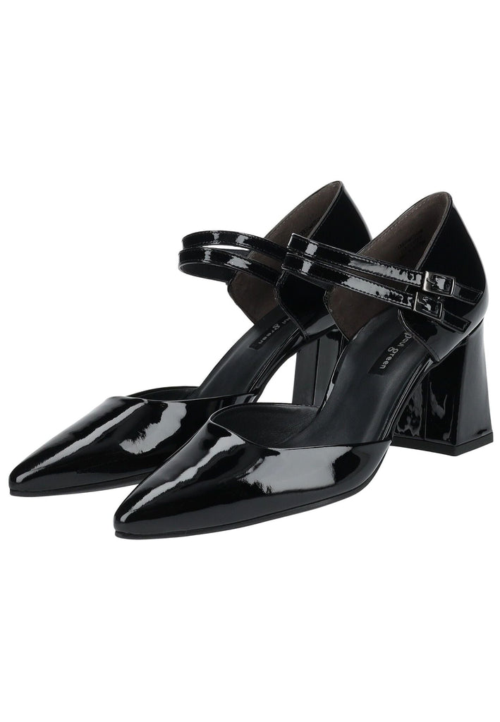 Paul Green Pumps Lederimitat Schwarz Lack