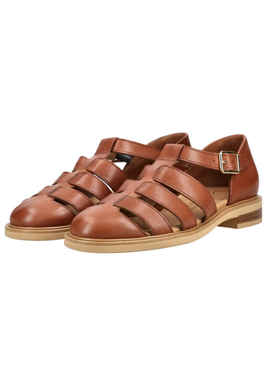Paul Green Sandalen Glattleder Cognac