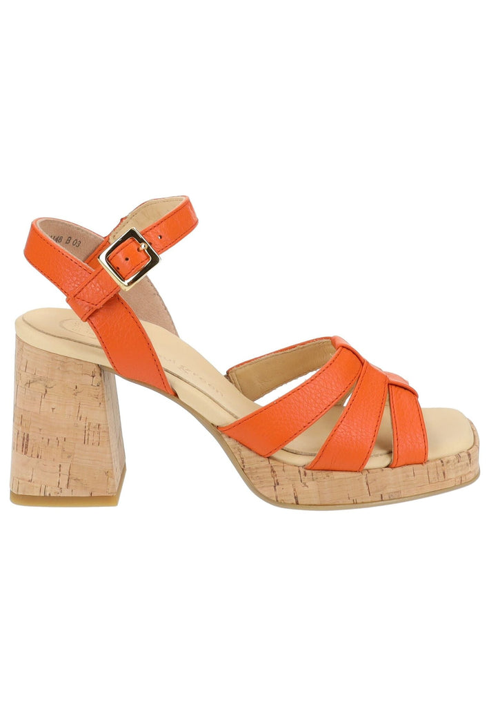 Paul Green Sandalen Glattleder Orange