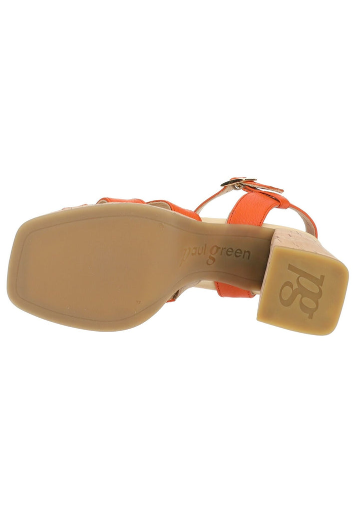 Paul Green Sandalen Glattleder Orange