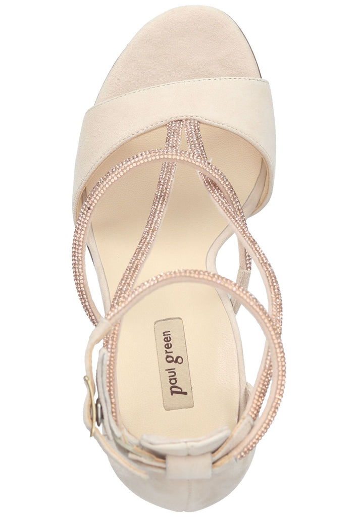 Paul Green Sandalen Leder Beige/Gold