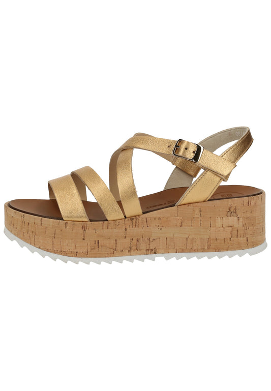 Paul Green Sandalen Leder Gold