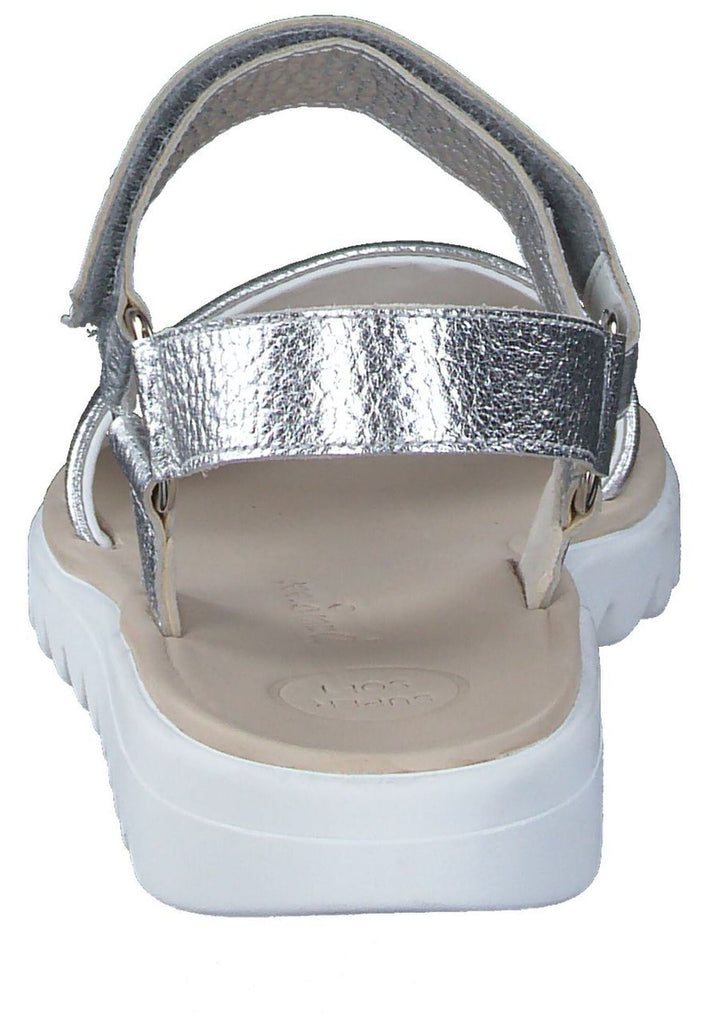 Paul Green Sandalen Leder Metallic Silver