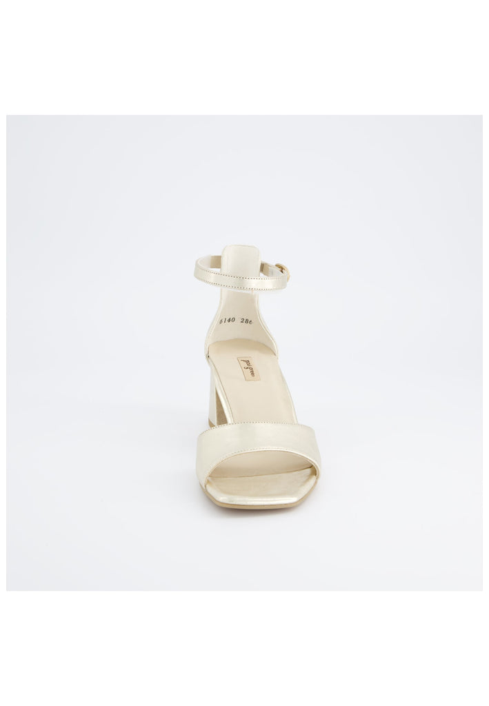 Paul Green Sandalen Leder Platin