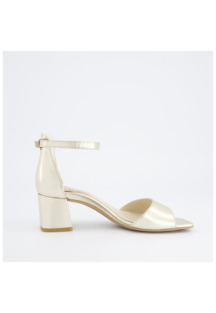 Paul Green Sandalen Leder Platin