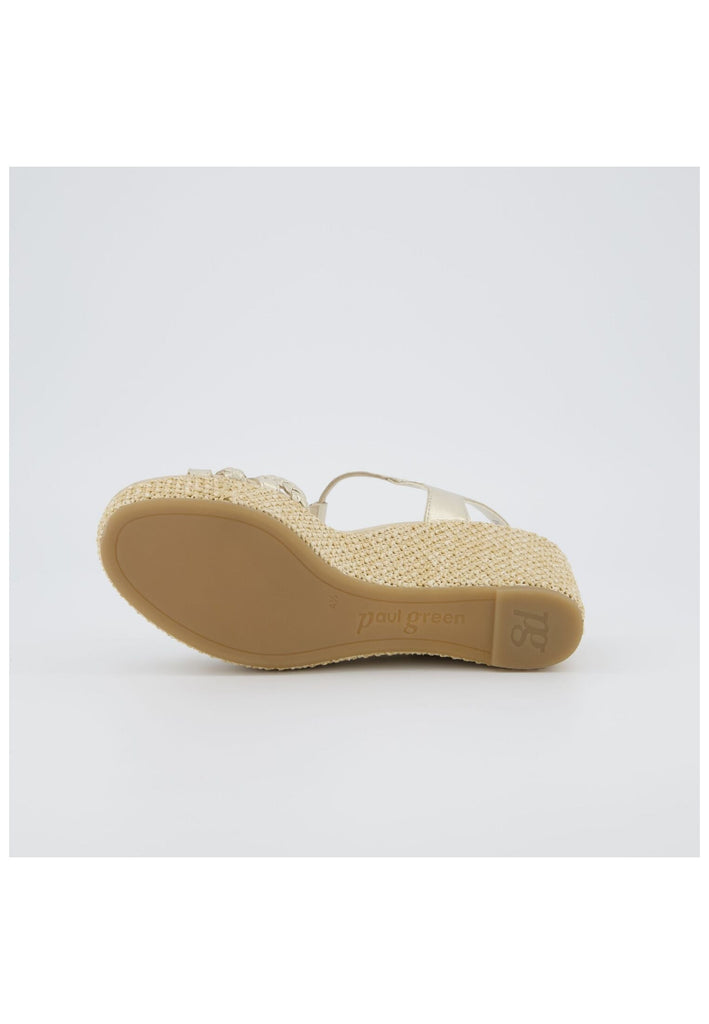 Paul Green Sandalen Leder Platin