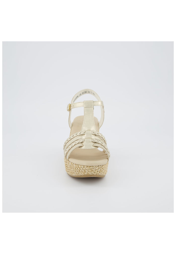 Paul Green Sandalen Leder Platin