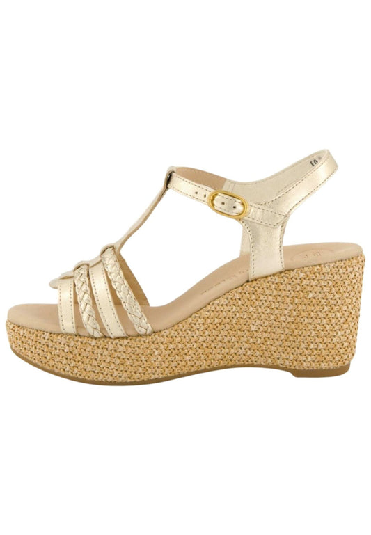 Paul Green Sandalen Leder Platin