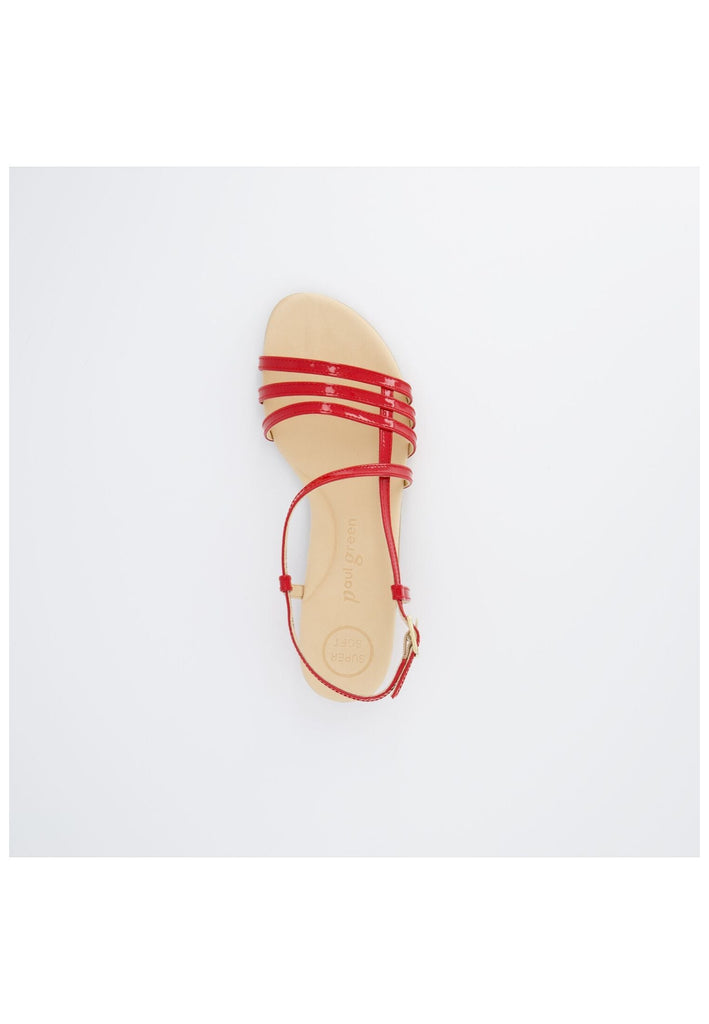 Paul Green Sandalen Leder Rot Lack