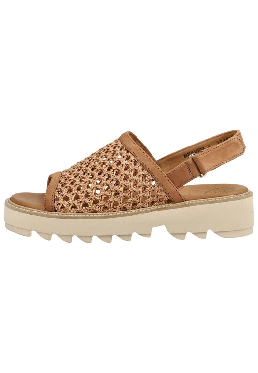 Paul Green Sandalen Leder/Textil Braun