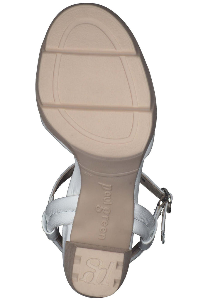Paul Green Sandalen Leder Weiß Lack