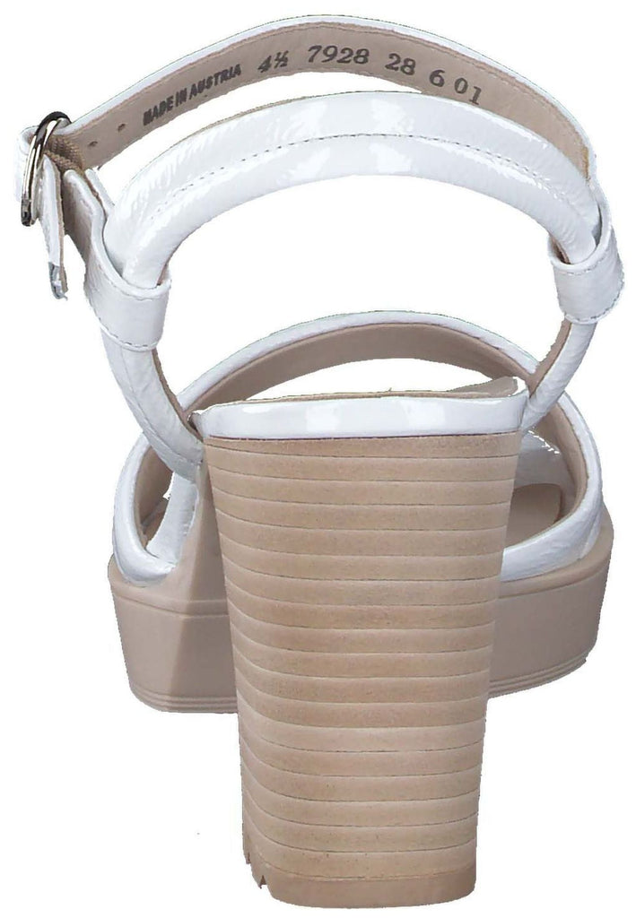 Paul Green Sandalen Leder Weiß Lack