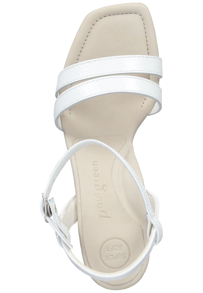 Paul Green Sandalen Leder Weiß Lack