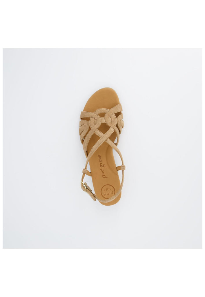 Paul Green Sandalen Lederimitat Hellbraun