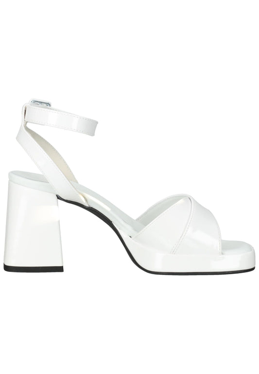 Paul Green Sandalen Lederimitat Weiß Lack