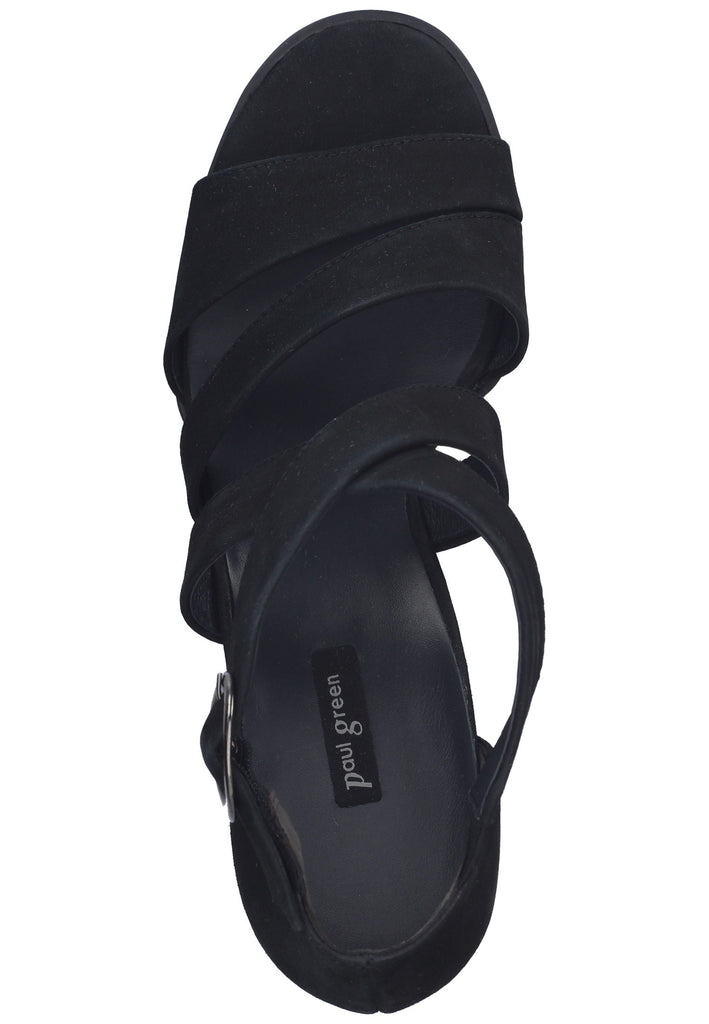 Paul Green Sandalen Nubukleder Schwarz