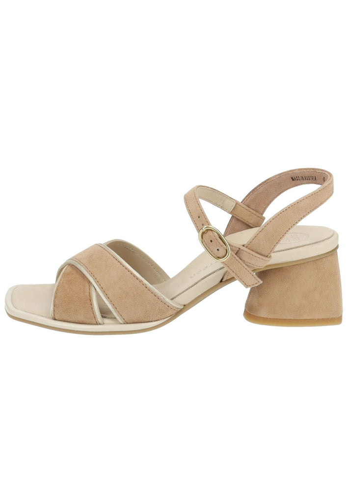Paul Green Sandalen Veloursleder Hellbraun