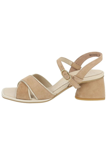 Paul Green Sandalen Veloursleder Hellbraun