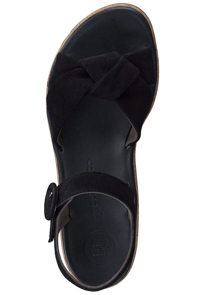Paul Green Sandalen Veloursleder Schwarz