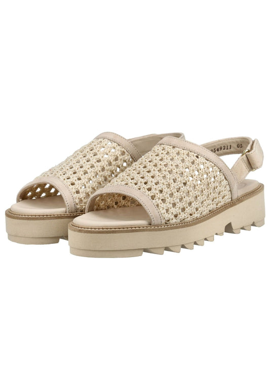 Paul Green Sandalen Veloursleder/Textil Natur