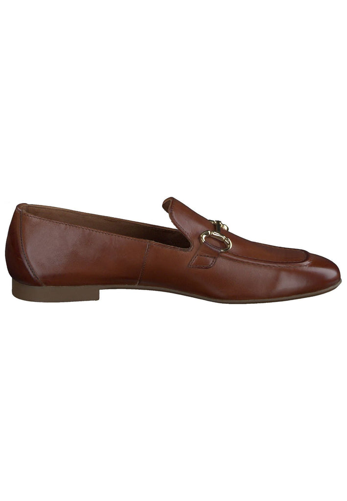 Paul Green Slipper Glattleder Cognac