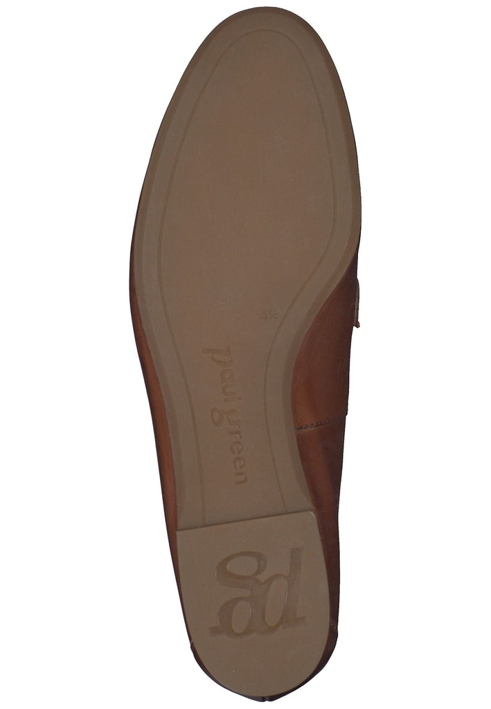 Paul Green Slipper Glattleder Cognac