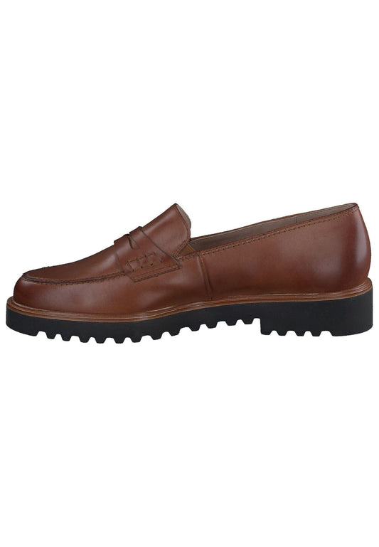 Paul Green Slipper Glattleder Cognac