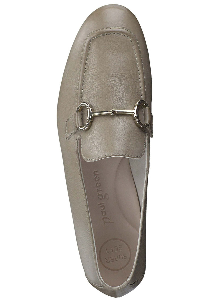Paul Green Slipper Glattleder Khaki
